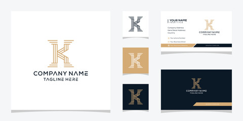 letter K justice law firm logo design vector template