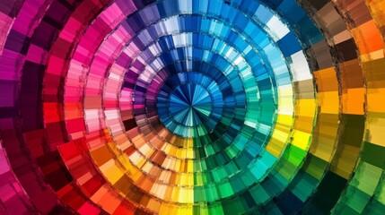 Obraz premium Vibrant Color Wheel: A Guide To Color Theory and Design Inspiration