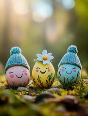 Happy Easter background, card, poster. Vector