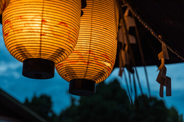 Japanese lantern in the temple