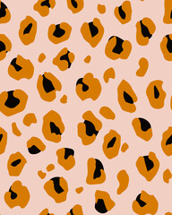 Bright colorful seamless leopard print background. Wild exotic animal print design. wallpaper.