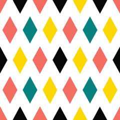 Geometric Abstract Diamond Pattern Vector, perfect for textiles and fabric projects. This modern and stylish design features intricate, repeating diamond shapes.