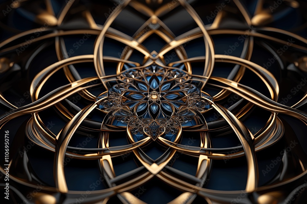 Aufkleber A kaleidoscope of fractal patterns creating a mesmerizing illusion
