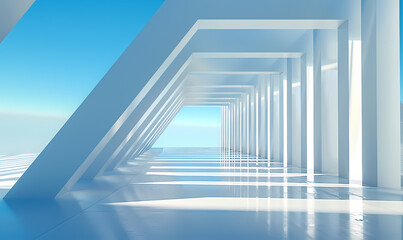 Naklejka premium Minimal architectural space