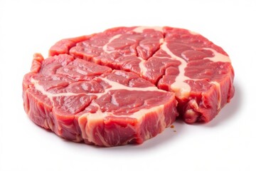 Obraz premium Raw Beef Steak Cut Into Servings Ready To Cook