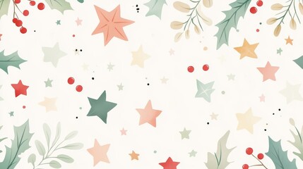 Christmas frame with copy space for text, beige color background