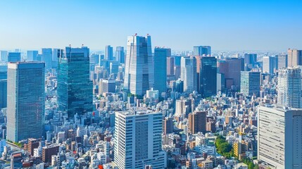 Fototapeta premium An Aerial View of a Densely Populated Cityscape