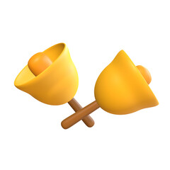 Santa Bells 3D Ilustration