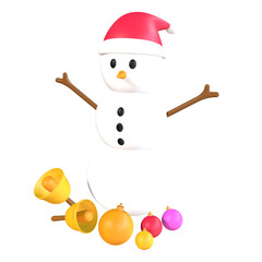 Snowman Ball 3D Ilustration