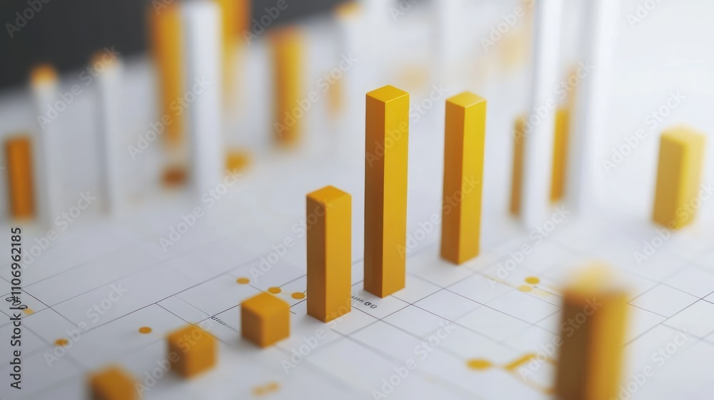 Poster A close-up of a colorful bar graph illustrating data trends and analysis.