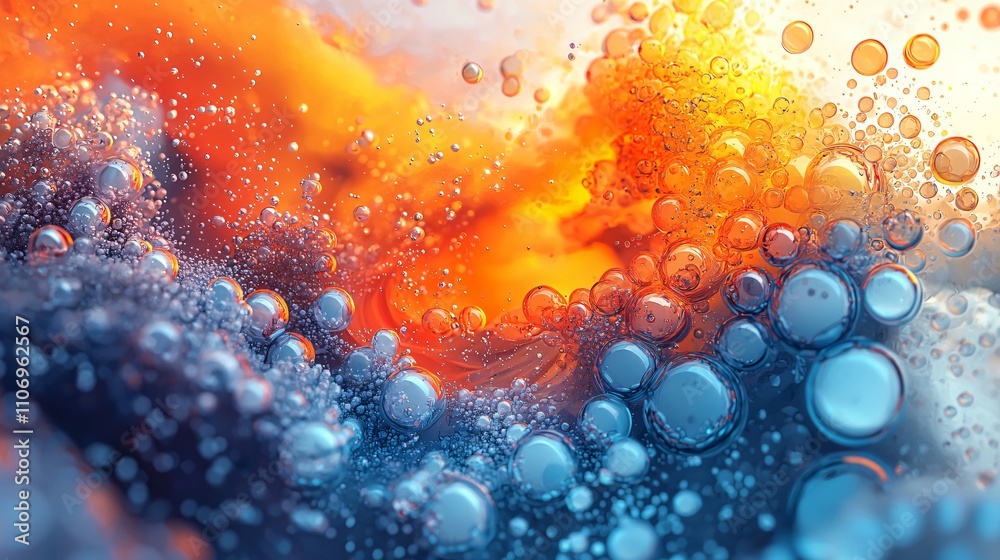 Aufkleber An abstract visualization of AI and SaaS tools revolutionizing enterprise workflows Stock Photo with side copy space