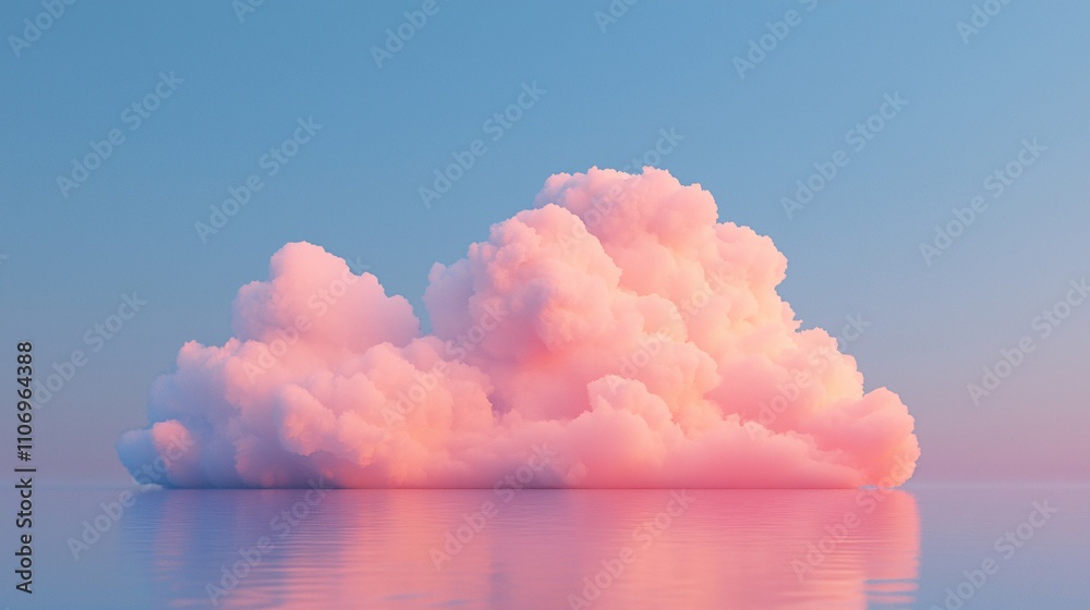 Poster a visually engaging representation of cloud computing and automation through saas stock photo with s