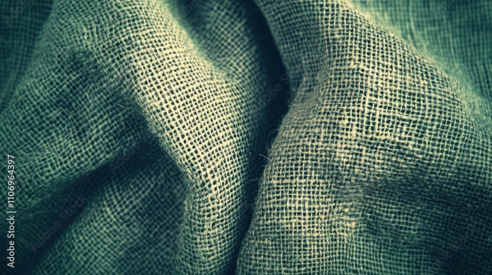 Poster close-up of textured fabric showcasing natural fibers and woven patterns.