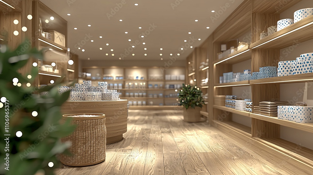 Poster a retail store leveraging ar to provide an immersive shopping experience for customers stock photo w