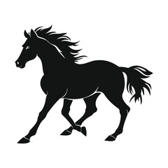 Horse Silhouette Vector Illustration Art