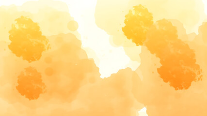 Obraz premium Abstract orange sunrise watercolor background, space for text. Generative AI