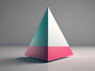 Fototapeta premium Abstract 3D Rendering of Isosceles Triangle Flipping realistic