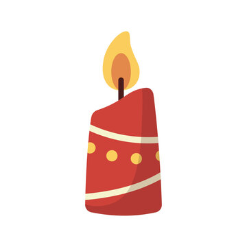 Christmas Vector Illustration - Candle