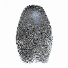 fingerprint on white