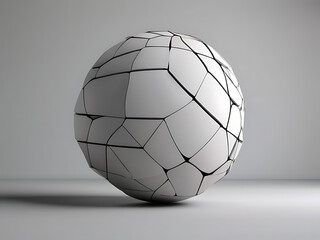 Abstract 3D Rendering of Spheroid Shape Shifting simple