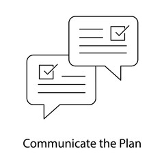 Communicate the Plan Icon. Vector Icon Design