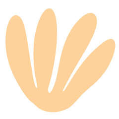 Organic leaf shape summer season element