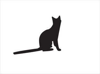 This is cat silhouette vector design