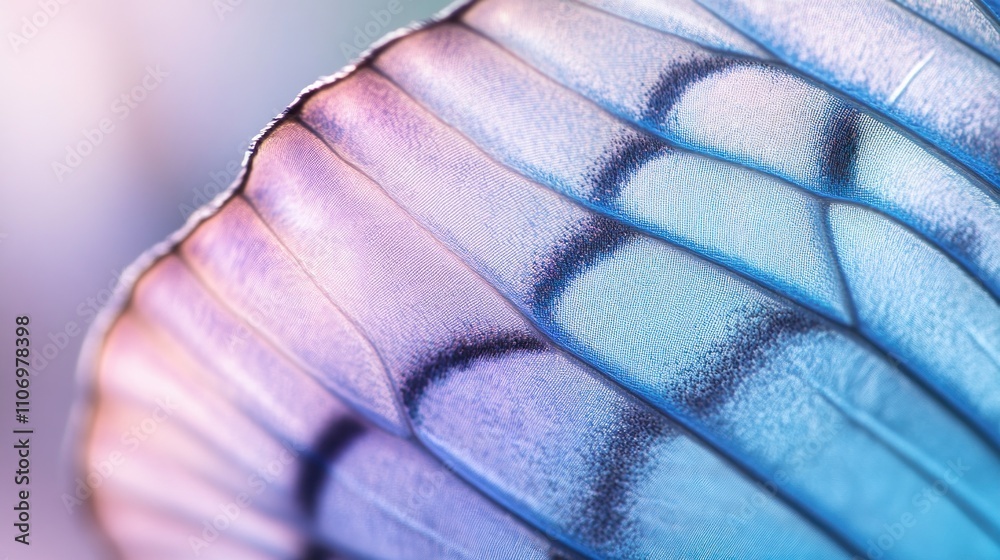 Poster close-up of a colorful, iridescent surface resembling butterfly wings.