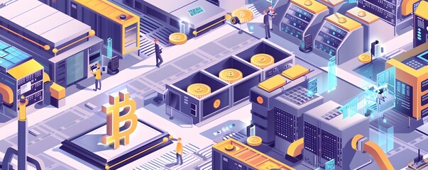 Bitcoin Mining Factory Automated Cryptocurrency Production