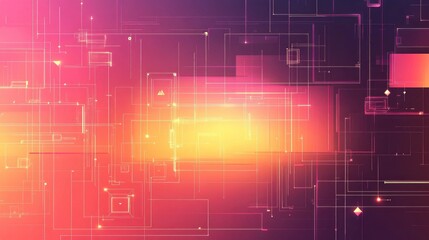 Fototapeta premium Abstract Geometric Network: A Symphony of Lines and Hues