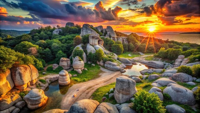 Beglik Tash: Surreal Prehistoric Sanctuary, Bulgarian Black Sea Coast, Ancient Rock Formation, Mystical Landscape Photography