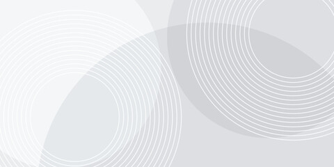 Fototapeta premium White geometric abstract background overlap layer on bright space with lines effect decoration