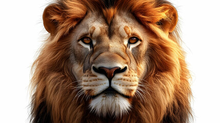 Majestic Lion: A Wild Cat's Powerful Gaze,  Symbol of Strength and Pride in Nature