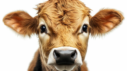 Adorable Calf Close-Up: A Young Bovine's Gaze Captures Hearts