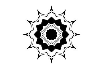 Intricate Mandala Artwork with Concentric Shapes and Elegant Patterns
