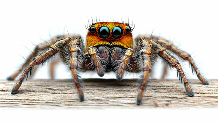 Magnificent Jumping Spider: A Close-Up View of its Amazing Features. Nature's Wonders.