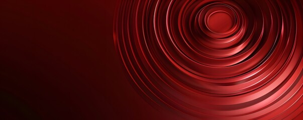 Abstract Red Concentric Circles Design Background