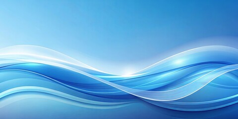 Fototapeta premium Abstract Blue Wave Background Design for Modern Presentations