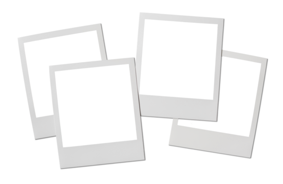 Vintage Polaroid, instant photo frame isolated in transparent PNG, polaroid frame - isolated design element