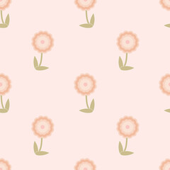 Elegant flower seamless pattern with charm, featuring delicate floral motifs and soft pastel hues. Perfect for romantic, demure designs in textiles, wallpapers, or invitations.
