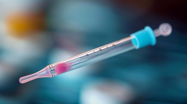 Detailed view of an ovulation test showing a distinctive color change, indicating fertile days