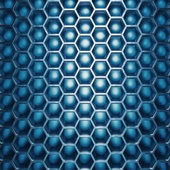 Abstract blue metal hexagon background with honeycomb effect
