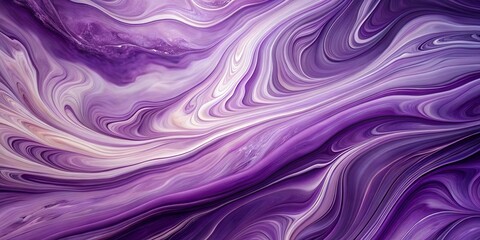 Obraz premium Abstract Swirling Purple and White Fluid Art Design for Backgrounds
