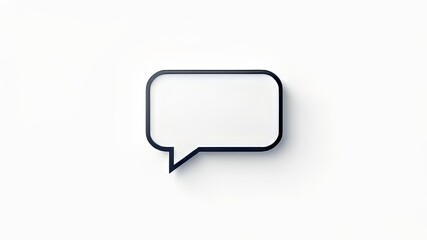 Naklejka premium Abstract chat bubble logo, AI generated; sleek and modern.