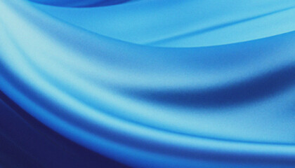 Elegant wave-like structure with a grainy grain liquid flow gradient effect, blending vibrant blue satin textures. for beauty and fashion background