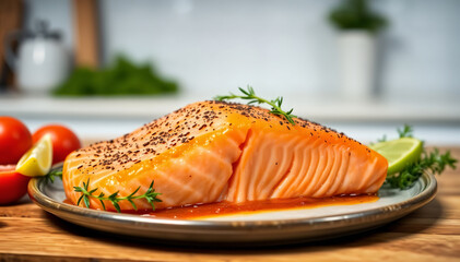 salmon on a plate