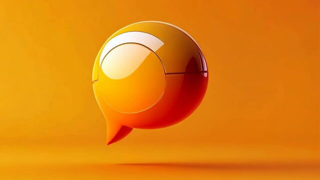 A yellow bubble with a speech bubble inside of it