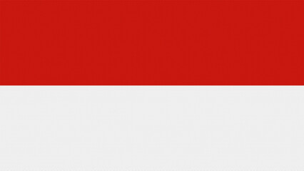Indonesian national flag with rhombus geometric pattern motif. Flat vector design.