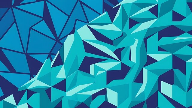 Vector abstract bright blue geometric background, consists of triangles. Polygonal abstract aqua background. Vector illustration