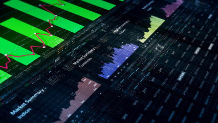 Futuristic network simulation blending AI, quantum physics, and deep learning, with a particle matrix analyzing data in a sleek, HUD-style interface